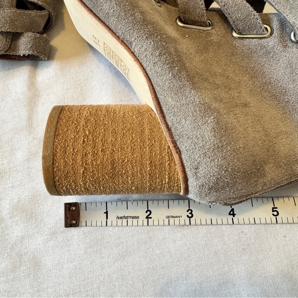 Jeffrey Campbell 6.5 Salazar Booties ~ Suede Leather Lace Up Block Heel ~ Boho - Picture 7 of 11